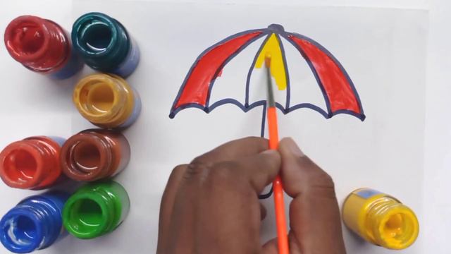 Umbrella ☔ Drawing, Painting and Coloring for kids and toddlers | Draw umbrella #umbrella #drawing смотреть онлайн