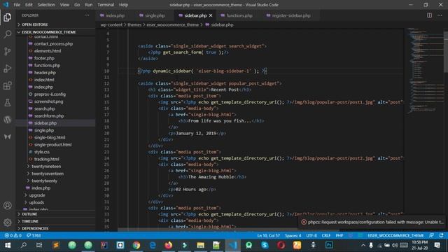 106 Woordpress wocommerce theme development | Blog sidebar смотреть онлайн