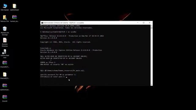 Como desbloquear el usuario HR en oracle 21C смотреть онлайн