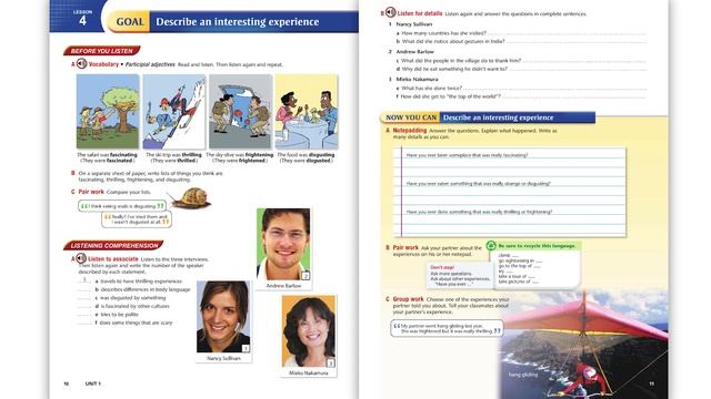 Top Notch 2: Unit 1: Lesson 4: Describe an interesting experience смотреть онлайн