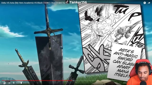 Deku VS Asta My Hero Academia VS Black Clover DEATH BATTLE Reaction смотреть онлайн