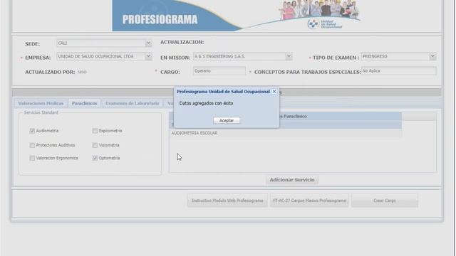 VideoTutorial Ingreso de Profesiogramas en el Portal Empresarial USO смотреть онлайн