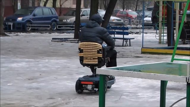 Поставил новые колёса. Тает снег. Скутеры для инвалидов. Mobility scooter. The snow melts. смотреть онлайн