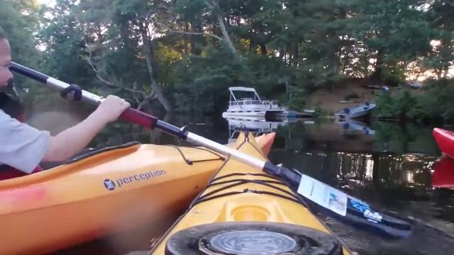 Dog Day Evening Paddle with AMC - kayaking the Suncook River in Barnstead NH смотреть онлайн