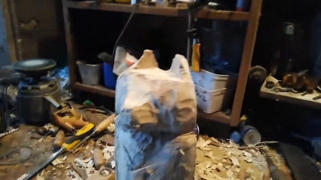 Как сделать медведя с функционалом. ч1 , Резьба по дереву от новичка. смотреть онлайн