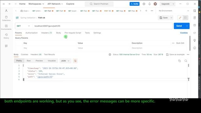 Spring Rest API Validation, Exception Handling 1, Spring Boot Tutorial, Coding Session 12, BibBobBi смотреть онлайн