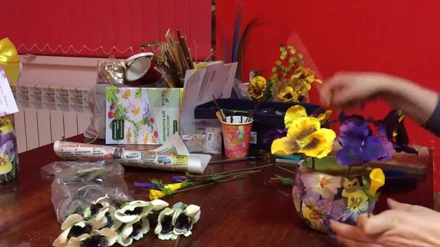 Декупаж цветочного горшочка(Флористика)Learning the lessons of decoupage(Floristics) смотреть онлайн