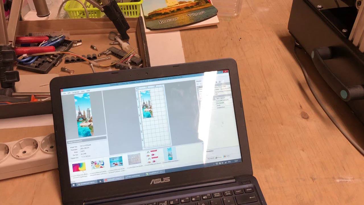 Printing On Flat Bed DTG Printer PrintX (in English)