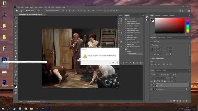 Droplet Couldn't Communicate With Photoshop - Error FIX 100% Solution. ? Ignore Cursor Issues. ? смотреть онлайн