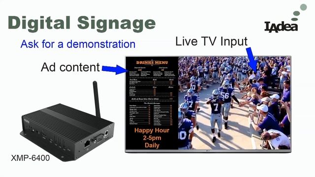 IADEA Digital Signage Media Player XMP-6250 смотреть онлайн