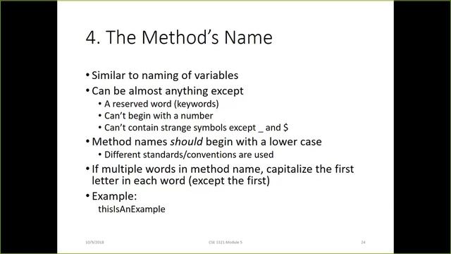 CSE1321 Lecture 15 More on Methods and Data passing смотреть онлайн