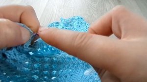 Узор сетка крючком по кругу. Вяжем простой узор.