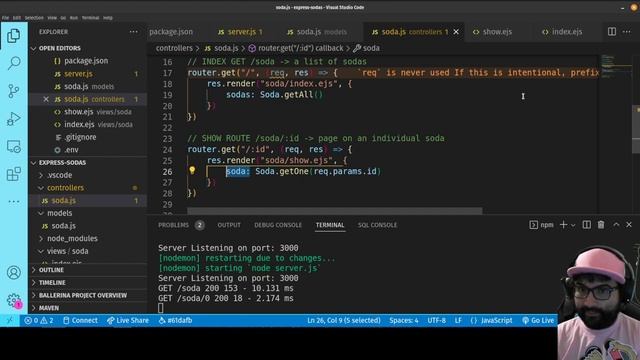 AM Coder - Intro to Express 2022 - Sodas App Build #3 Index/Show Routes & Static/EJS Partials смотреть онлайн