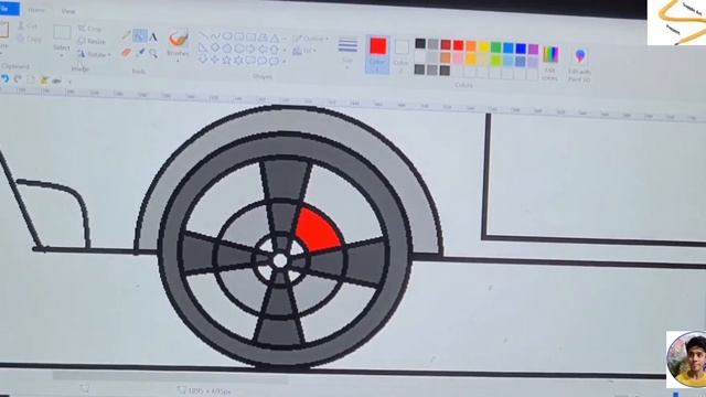 How to draw Ford Explorer Car on Computer using MS paint / master kid paint art смотреть онлайн