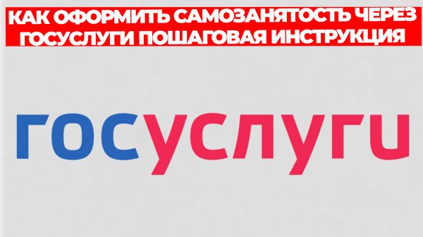 КАК ОФОРМИТЬ САМОЗАНЯТОСТЬ ЧЕРЕЗ ГОСУСЛУГИ ПОШАГОВАЯ ИНСТРУКЦИЯ