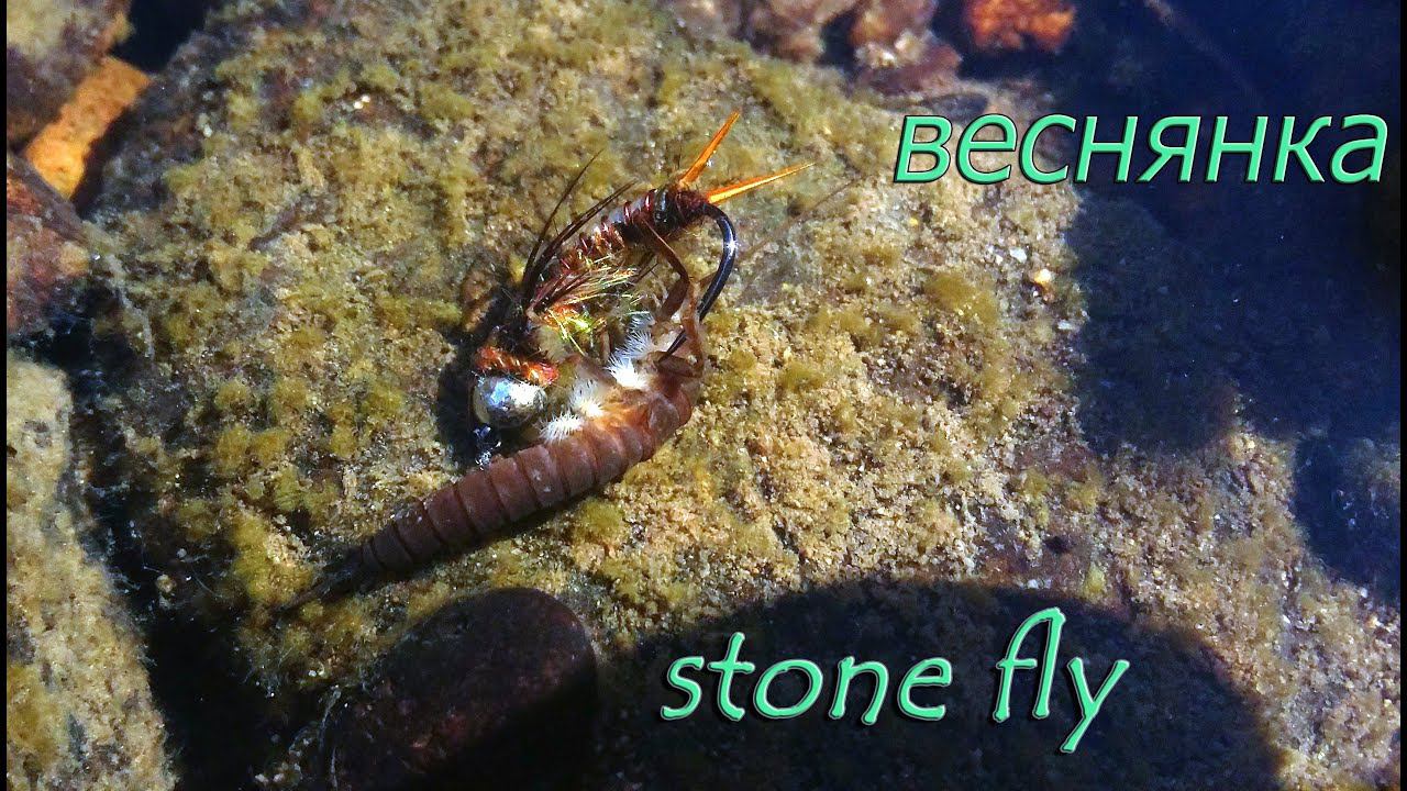 Мушка веснянка "stone fly nymphs " для ловли хариуса и ленка смотреть онлайн