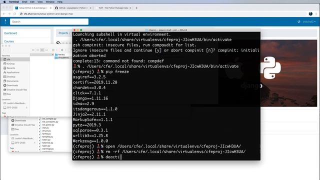 Install Python 3.8 and Django 3+ on macOS - 5 of 9 - Install Django 3.0 + смотреть онлайн