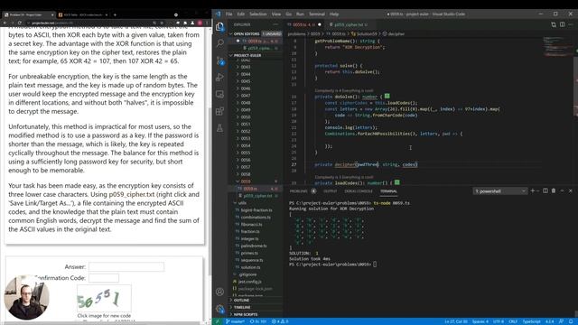 #59: XOR Decryption - Project Euler смотреть онлайн