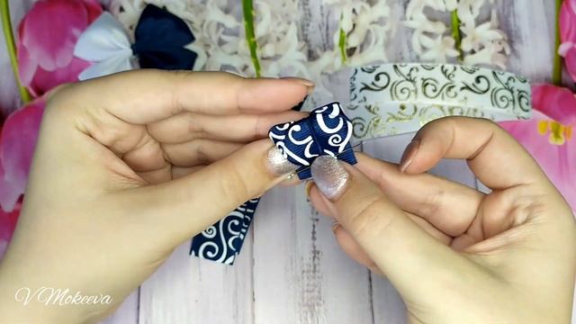 Красивые школьные бантики! МК канзаши DIY смотреть онлайн