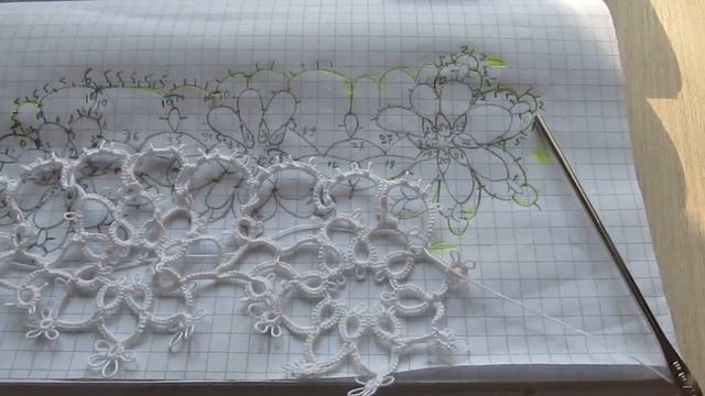 Кружево "Снежинки". Фриволите иглой.Часть 2 смотреть онлайн
