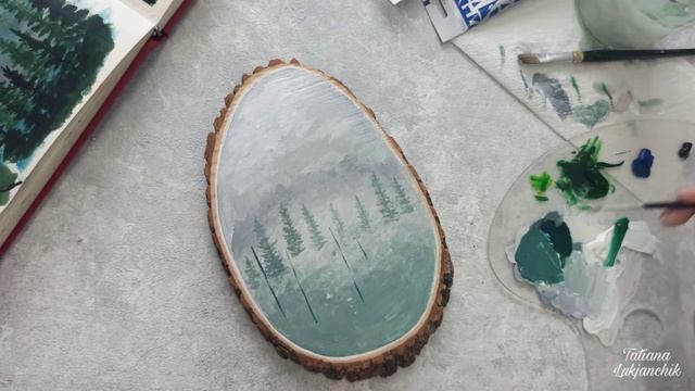 Acrylic forest speedpaint|Tatiana Lukjanchik смотреть онлайн
