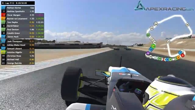 ARL & BSR iRacing Formula Renault Pro Series - Week 4 @ Laguna Seca - Race 3 смотреть онлайн