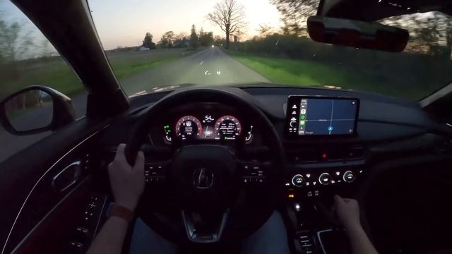 2023 Acura Integra A-Spec 6MT - POV Backroad Night Drive (Binaural Audio) смотреть онлайн