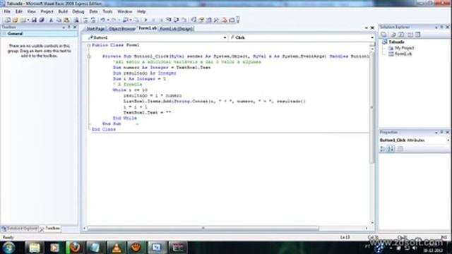 Visual Basic 2008: Tabuada смотреть онлайн