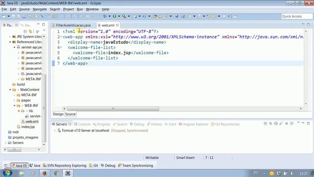 JavaServer Pages (JSP) - Vídeo 30 Autenticação Filter Parte 1 смотреть онлайн