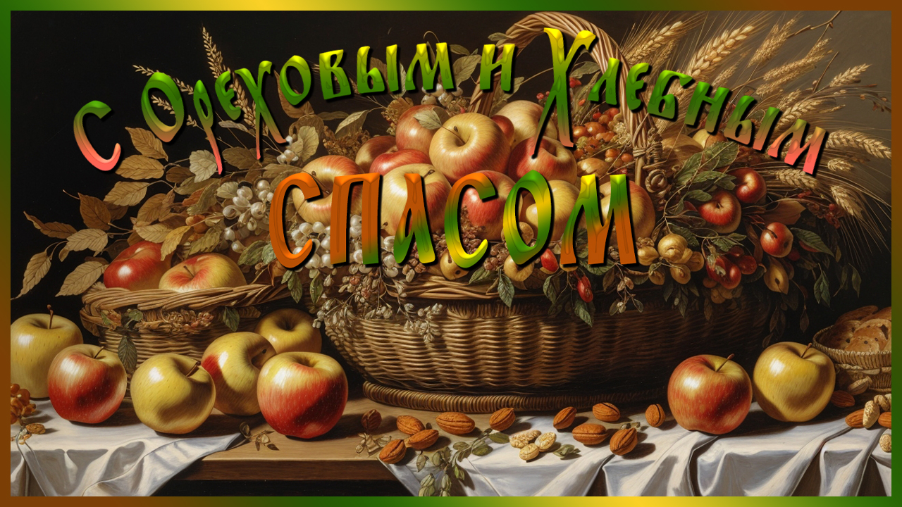 29 августа Праздник ОРЕХОВЫЙ СПАС. Красивое поздравление с Ореховым Спасом. Хлебный Спас смотреть онлайн