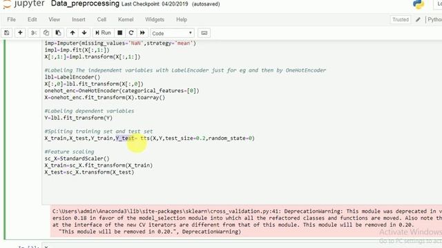 Splitting data into training and test set quick python tutorial-Data preprocessing part4 смотреть онлайн