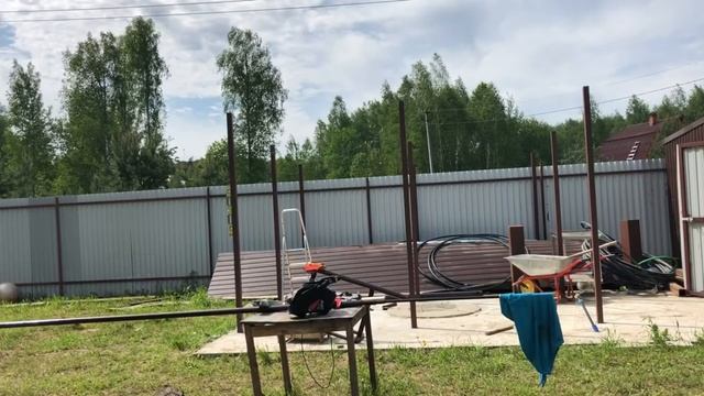 Строительство навеса для садового инвентаря своими руками часть 2 я смотреть онлайн