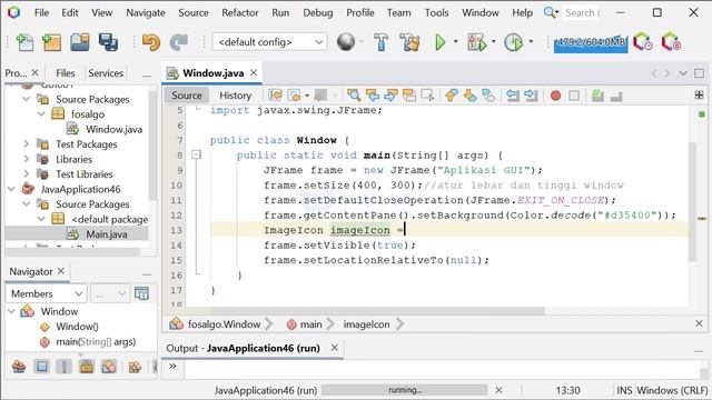 GUI_002: Menambahkan ICON Aplikasi GUI Java Swing смотреть онлайн