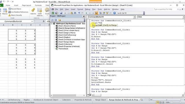 Excel VBA & Macros | Range Object: Copy & Paste Method | Sinhala Tutorial смотреть онлайн