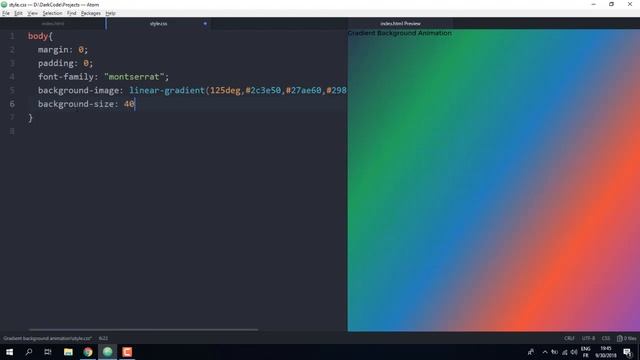 Gradient Background Animation Using Only HTML & CSS смотреть онлайн