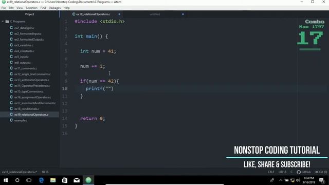 Relational Operator In C Easiest Way To Use Relational Operations W/ Atom Editor On Windows 10 # 19 смотреть онлайн