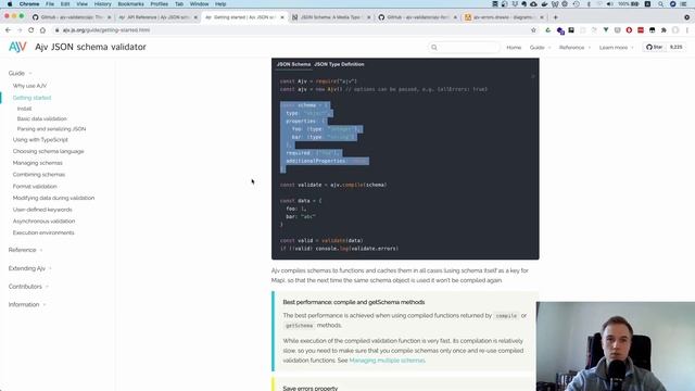 Ajv JSON schema validation смотреть онлайн
