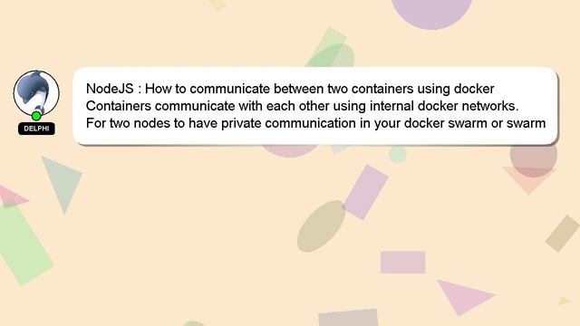 NodeJS : How to communicate between two containers using docker смотреть онлайн