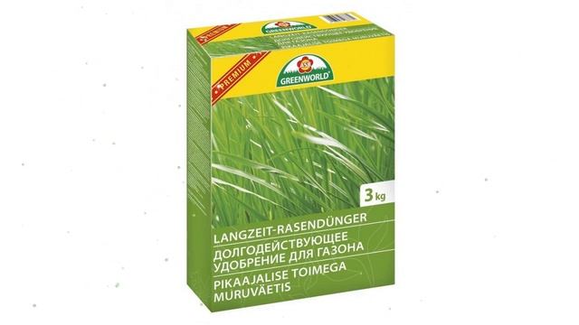 Долгодействующее удобрение для газона с железом и магнием (Greenworld), 3кг обзор 313091