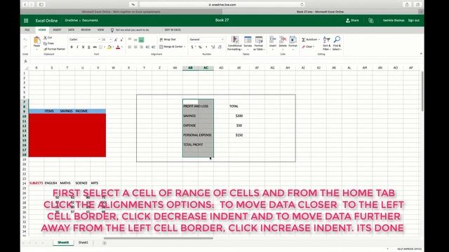 HOW TO DECREASE OR INCREASE INDENT IN EXCEL ONLINE ONEDRIVE смотреть онлайн