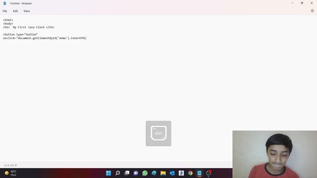 HOW TO MAKE A JAVASCRIPT BASED CLOCK USING NOTEPAD ? смотреть онлайн