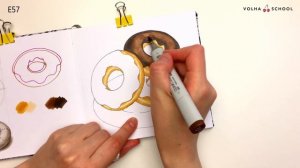 Урок по рисованию маркерами для новичков #2 / Рисуем пончики