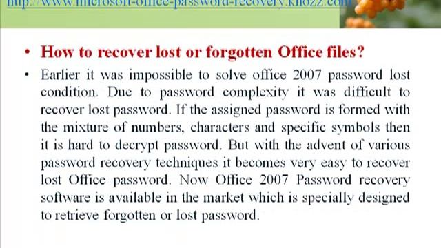 Office 2007 Password Recovery смотреть онлайн