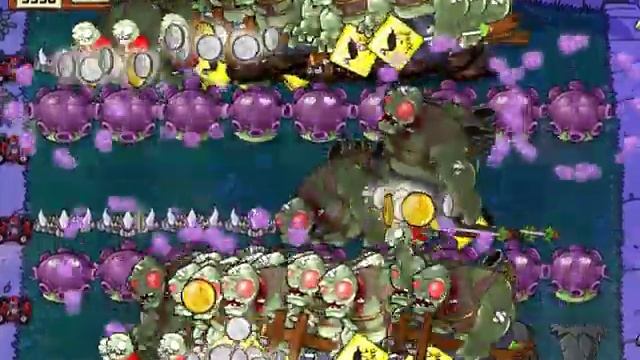 Gloom-Shrooom and Spikerock shoot down 9999 Giga-Gargantuar - Plants vs zombies смотреть онлайн