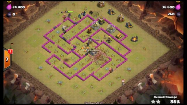 Чем атаковать на 9 тх в Clash of Clans смотреть онлайн