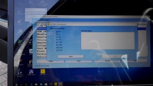 Opel Astra J Opcom cluster display