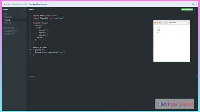 Functional Components in React JS|React JS Course for Beginners | React JS Tutorial | #revildo_cod смотреть онлайн