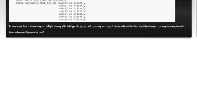 Unnecessary conversion to bigint смотреть онлайн