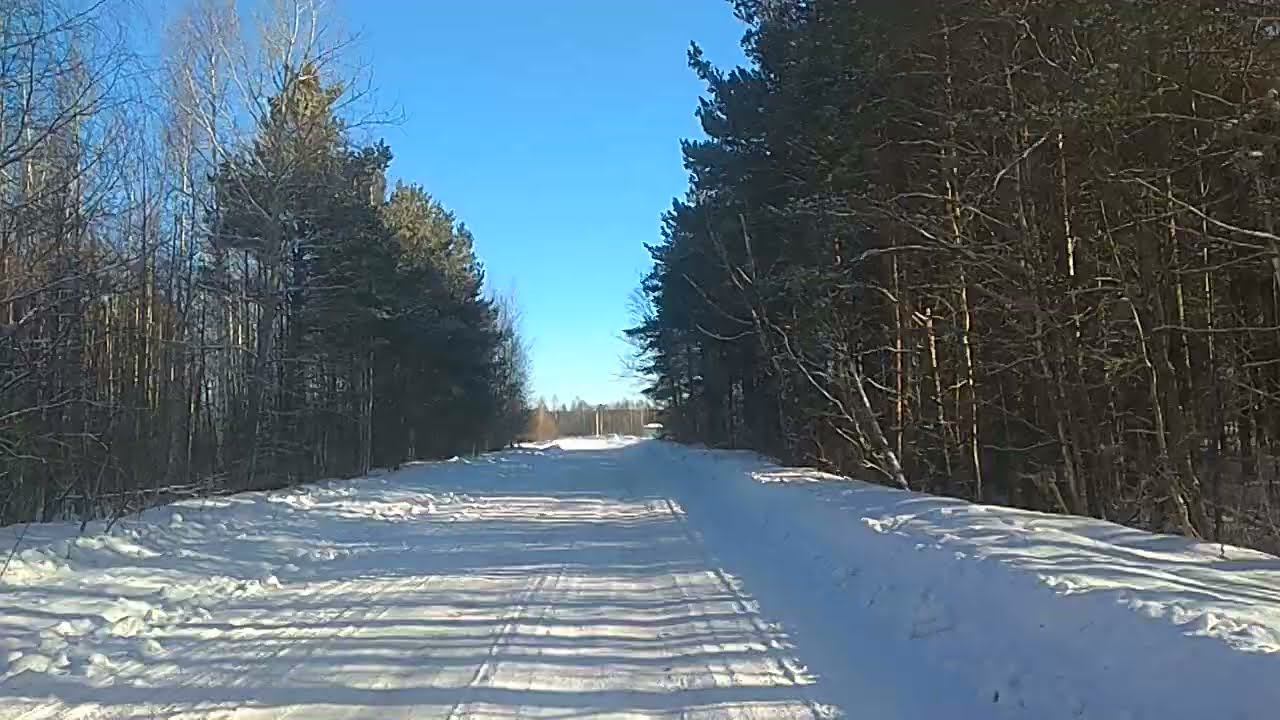 г. Луза. Едем с поселка Н. Путь-3 км в город. март 2022 г. смотреть онлайн