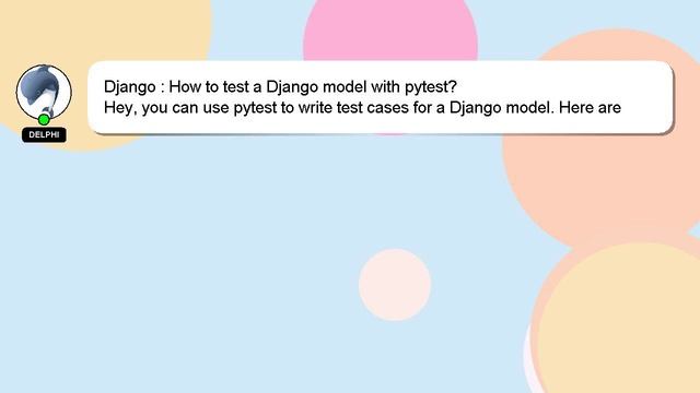 Django : How to test a Django model with pytest? смотреть онлайн